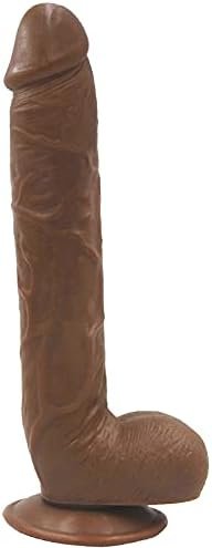 Realistic Dildo Strong Suction Cup, Ultra-Soft Dildos For Hands-Free, Huge Dildo Adult Toy,10 Inch Black