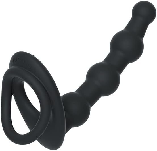 Anal Plug Prostate Massager With Penis Ring, Silicone Butt Plug With Cock Ring Erection Sexual Pleasure Enhancing, Butt Plugs With Anal Stimulation Sex Toys For Men Black