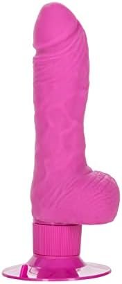 Calexotics Shower Stud Super Stud Pure Skin Vibrating Waterproof Dildo, Pink, 5 Inch - Image 2