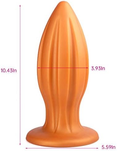 Liquid Silicone Anal Plug Ultral Soft Big Butt Plug Anus Dilator Prostate Massage For Advanced Experience Men Women (M) - Image 2