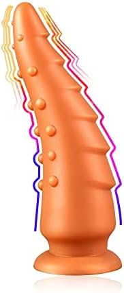 Liquid Silicone Sex Toys Anal Plug For Male And Female Masturbation Anal Expander With Powerful Suction Cup Strong Suction, Grain Layered Design On Both Sides Experience Double Pleasure (L) - Image 2