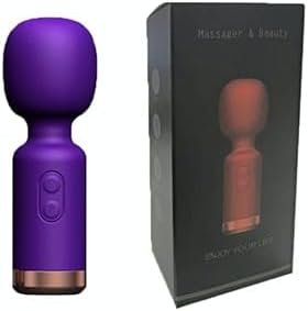 Flooseca Super Mini,Powerful Av Vibrator,Portable G Spot Clit Stimulator Vibrators, Wand Massager Sexy Toys For Adults With 10 Vibration Modes(Purple)