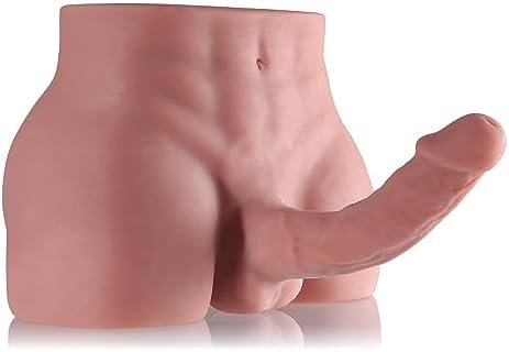 Brown Male Sex Doll With Flexible Dildo,Realistic Thick Dildo For Women Men Gay Couple,10.2X7.1 Inch,7.7Lb