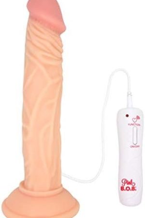 Vibrating Realistic Suction Cup Dildo - Veined Shaft And Tapered Head - 10 Functions Of Vibration For Powerful Orgasms