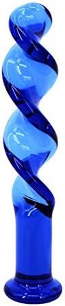 Eastern Delights 6.9 Inches Rock The Hell Screw Glass Dildo Wand, Anal Butt Plugs For Couples Beginners