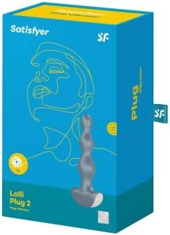 Satisfyer Lolli-Plug 2 Anal Vibrator - Vibrating Anal Plug, Round Shaped Beads With Increasing Diameter And Wide Base - Suitable For Beginners, Waterproof, Rechargeable (Cool Gray) - Image 3