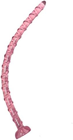 Super Long Anal Plug Dildo Liquid Silicone Anal Butt Plug With Spiral Texture Design, Ultra Soft Sex Adult Toy For Couple(Black)