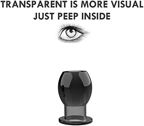 Hollow Speculum Peeking Anal Beads Butt Plug Expander Tunnel Transparent Anus Dilation Adult Women Men Gay Gray Transparent - Image 3