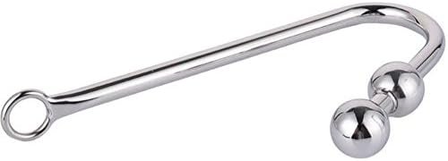 Anal Hook, Stainless Steel Double Balls Rope Hook With Ring, Bondage Fetish Toy For Unisex Adult - Image 3