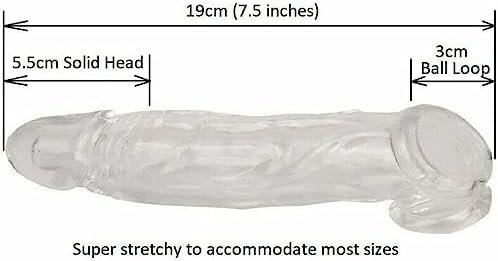 Erun Silicone Reusable Penis Rings Sleeve Enlarger Extender Extra 5.5Cm Reusable Male Sex Toys Cock Sleeve Enhancer Sex Toys For Men Adult - Image 2