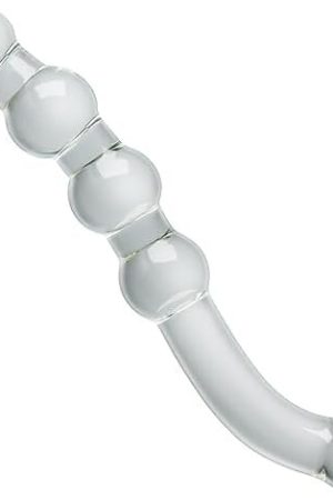 Glass Double-Ended Dildo 8.46Inch Clear G-Spot Dildo Pleasure Wand With Beads Butt Plugs Adult Sex Toy For Men Women Lesbian Gay Sex Factory