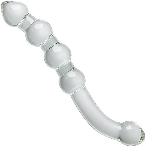Glass Double-Ended Dildo 8.46Inch Clear G-Spot Dildo Pleasure Wand With Beads Butt Plugs Adult Sex Toy For Men Women Lesbian Gay Sex Factory