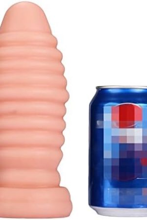 Aptitan Large Ribbed Anal Plug Big Butt Plug Anus Stimulator Anal Training Toy For Advanced Men Women (Flesh)