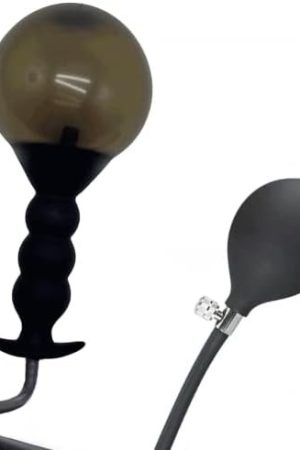 Tatabanman Inflatable Anal Plugsilicone Expandable Butt Plug (Discreet Packing), Black