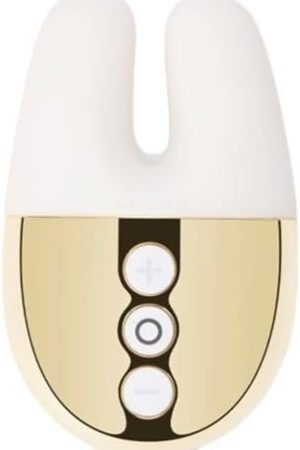Le Wand โ Double Vibe Massager, Mini Compact Vibrating Massager (White Gold)