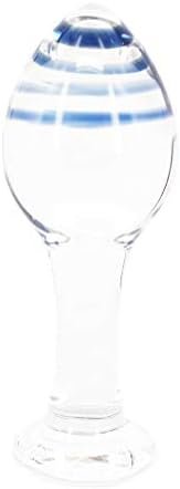 Eastern Delights 4.3 Inch Mushroom Anal Trainer, Glass Anal Butt Plug Pleasure Wand