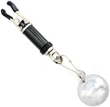 Heart 2 Heart Nipple Clamp, Barrel With 4 Oz Weight, Chrome