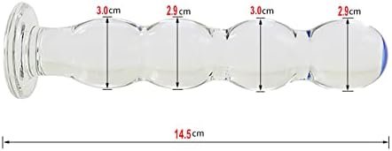 Cchw Glass Anal Beads - Crystal G-Spot Massage Dildo Anal Butt Plug Pleasure Wand Sex Toys For Couple Lover (Style 01), Clear - Image 2