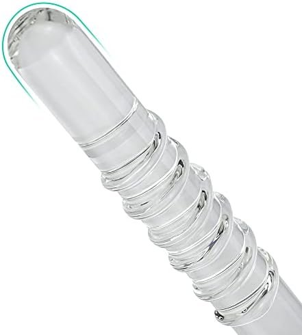 Crystal Anal Plug Masturbation Sex Toy, Transparent Thread Design Butt Plug Sm Pleasure Wand Glass Massage Dildo Penis Trainer Toys With Unique Bottom Safety Design For Couples Women And Men (S) - Image 3