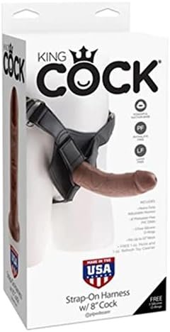 Pipedream King Cock Strap-On Harness With Cock, 8", Brown - Image 2