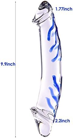 Crystal Dildo G-Spot Stimulator Anal Plug Butt Glass For Women,Big Realistic Penis With Raised Spiral Texture - Image 3