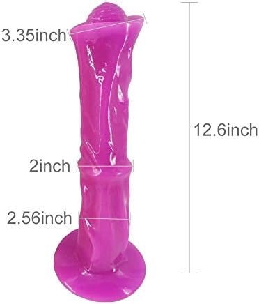Animal Dildo, Realistic Horse Penis 12.6 Inch Ultra Long Cock With Big Suction Cup Female Masturbator Vaginal Massage For Women (Black) - Image 2