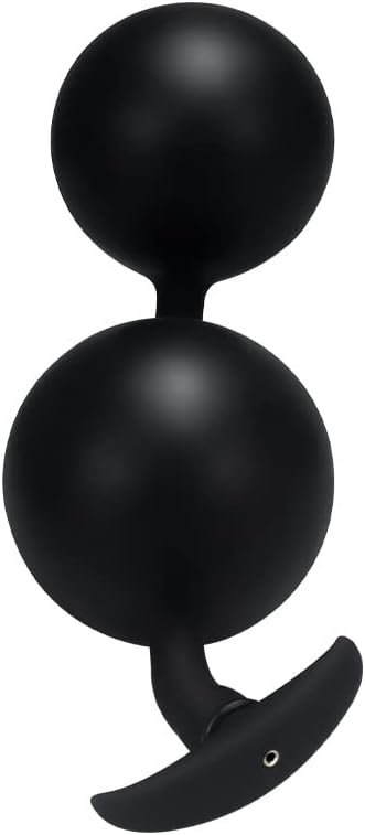 Silicone Expand Inflatable Anal Plug With Built-In Steel Balls,Bead Pulling Anal Dilator Sex Toy