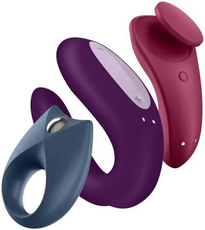 Satisfyer Partner Box 3 - Includes Double Joy Couple'S Vibrator, Royal One Cock Ring And Sexy Secret Panty Vibrator - Compatible With Free Satisfyer App, Waterproof, Rechargeable Multicolor