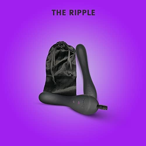 Drippp Adult Boutique The Ripple- Rechargeable Waterproof Vibrator Black - Image 2