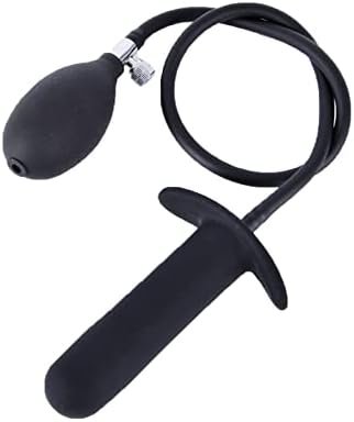 Butt Plug Silicone Expand Inflatable Anal Plug - Black Butt Sex Toy For Male, Female And Beginners(C)