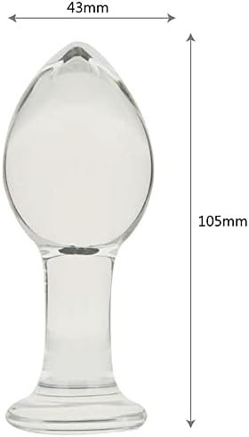 Aptitan Clear Mushroom Shaped Small Glass Anal Plug Mini Crystal Butt Plug Anal Stimulate Anal Sex Toy - Image 2