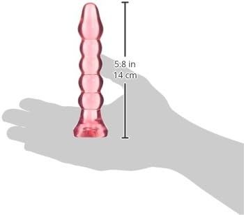 Doc Johnson Crystal Jellies - Ribbed Dildo/Anal Plug - For Beginners - Pink - Image 3
