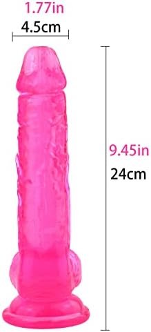 Large Realistic Clear Dildo 9Inch Lifelike Soft Thick Adult Sex Toy With Suction Cup Big Jelly Dildo For Women, Purple L - Image 2