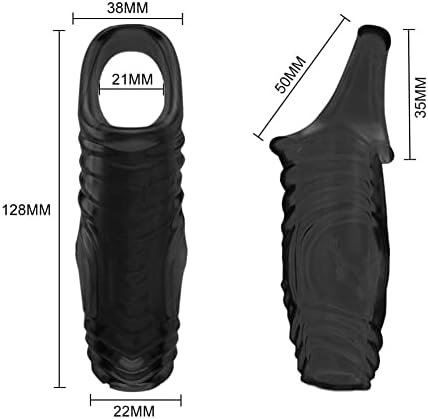Soft Silicone Penis Extended Sleeve Shaft, Delay Ejaculation Ring Erection Erotic For Couples (A) - Image 2
