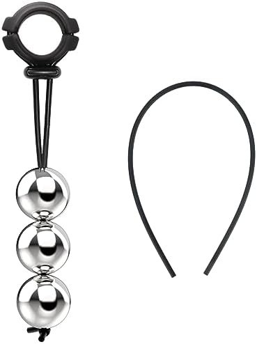 Weight Metal Penis Stretcher Balls, 357G/12.6Oz Heavy Penis Physical Exercise Device For Male Cock Extender Stronger Delay Ejaculation (Two Balls With Extra Belt Replacement)