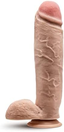 Eden - 10.5 Inch Long Feels Like Skin Realistic Monster Dildo - Huge Advanced Girthy 2.5 Inch Thick Strap On Harness Compatible Suction Cup Hands Free Play - Adult Sex Toy Women Men - Beige