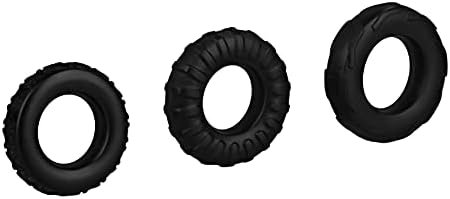 Eis Tire Cock Rings 3-Piece Set - Set Of 3 Penis Rings For Longer, Harder Erections - Skin-Friendly Silicone, 3 Sizes (2-5Cm)