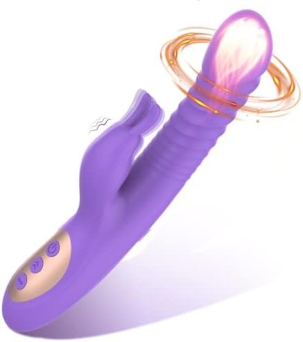 Puwcbze Rabbit Vibrator For Women Thrusting Rotating Dildo Heating, G Spot Clitoral Stimulator Adult Sex Toys For Women Couples, Soft Silicone Waterproof