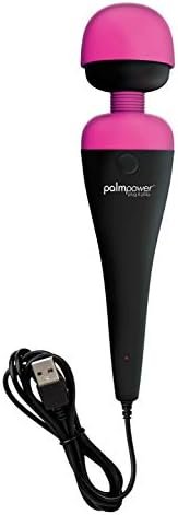 Palmpower Plug & Play Massager, Soft-Touch Silicone With Removable Head And Optional Attachments, Travel Friendly Multiple Plug Adapters, No Batteries Required Power Cord Included