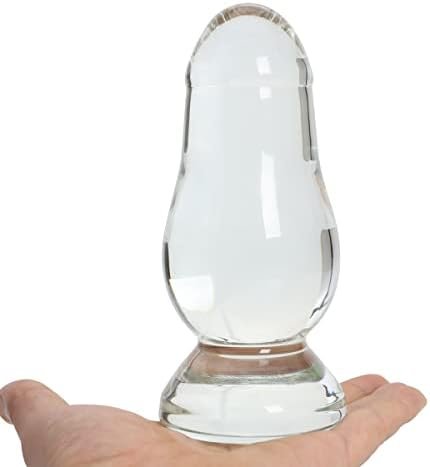 Epichao 6.2" Large Glass Anal Dildo Big Crystal Butt Plug Anal Trainer Butt Expander Toy For Advanced Players