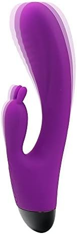 Rabbit Vibrator Dildo For Women - 7.87" Clitoral G-Spot Stimulator With 10 Vibration Modes, Waterproof Vibrating Dildo Sex Toys For Solo Or Couples Fun(Purple)