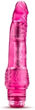 Blush B Yours Vibe #7 - Soft Realistic Multispeed Vibrating Dildo - 8.75 Inch Long - 1.75" Wide - Flexishaft Flexible Body Conforms To Your Body - Waterproof Vibrator - Sex Toy For Women - Clear Pink - Image 3