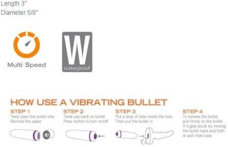 Tantus Sex/Adult Toys 3-Speed Original Bullet Vibrator - Multi-Speed Waterproof Cordless Vibrating Bullet Perfect For Tantus Vibrator Dildo - Image 2