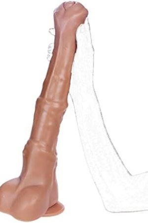 Horse Dildo,Realistic Animal Dildos 15 Inch Huge Thick Thrusting Dildo Anal Sex Toy With Suction Cup Adult Toy For Men Women Sex Pleasure(Brown)