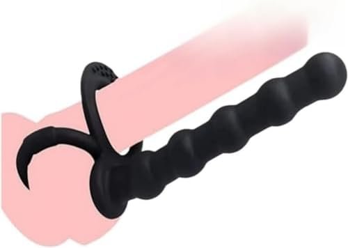 Erun Strap On Penis Butt Plug Silicone Anal Beads With Cock Ring Adult Massager Double Penetration Dildo Delay Anus Plug Massager Anal Sex Toys For Male Man Women Couples