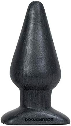 Doc Johnson Platinum Premium Silicone - The Big End - 5.3 In. Long And 1.7 In. Wide - Medium Silicone Butt Plug With Flared Safety Base - Intermediate Anal Toy - Charcoal