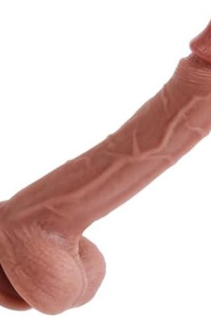 8.7''Realistic Dildo With Strong Suction Cup Sex Toy, Double-Layer Silicone Anal Dildos Adult Sex Toys For Women-Red