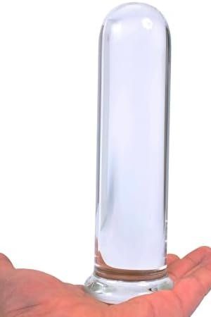 Epichao Large Round Glass Butt Plug Huge Crystal Anal Plug Anal Masturbation Butt Expander Sex Wand (Extra Large)