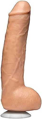 Doc Johnson Signature Series - The Legendary John Holmes - 12 Inch Realistic Firmskyn Dildo With Removeable Vac-U-Lock Suction Cup - F-Machine & Harness Compatible - For Adults Only, Vanilla