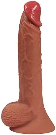 Anfei Double Layered Silicone Dildo Hyper Realistic Premium Sex Toy 9 Inch Big Dildos Consoladores With Suction Cup